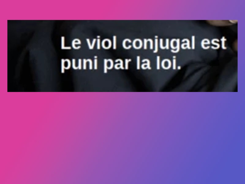 Première condamnation d'un impensé social, le viol conjugal, en 2017 - Mousso